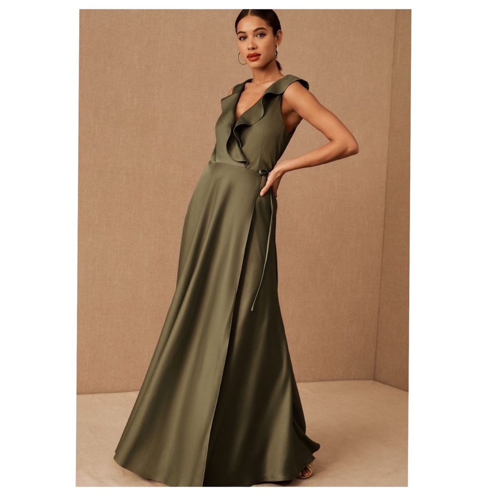 NWT BHLDN Tansy olive dress size 6